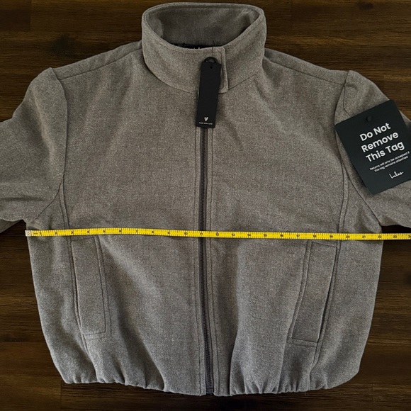 Lulu’s Jinora Light Grey Zip-Front Bomber Jacket Large NWT - Picture 9 of 13